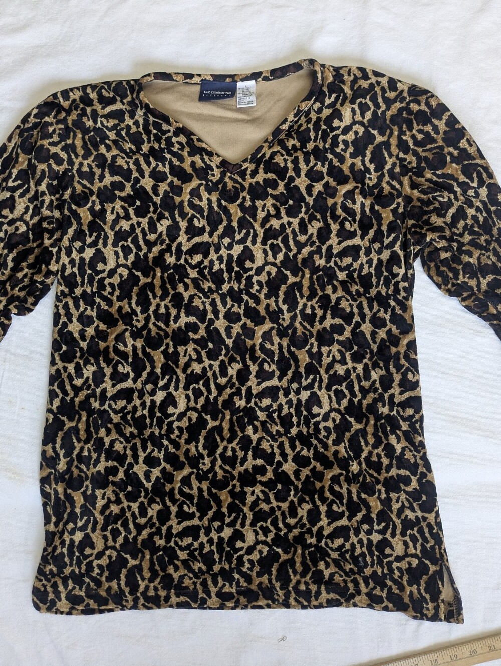 Women's Leopard Print Jersey Top LG